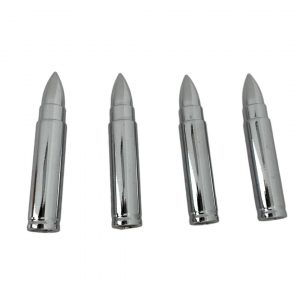 Figura De Bala Cromo Para Cubrir Pivote De Llanta 4 Pzas