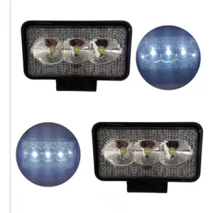 Faro Rectangular De 3 Led Cubierta De Aluminio A Troquel