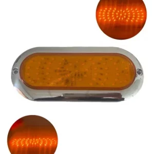 Plafón Ovalado De 54 Leds Para Camión 12/24v Con Base Cromo