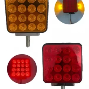Plafón Direccional Cuadrado De Led Doble Cara Rojo/ambar