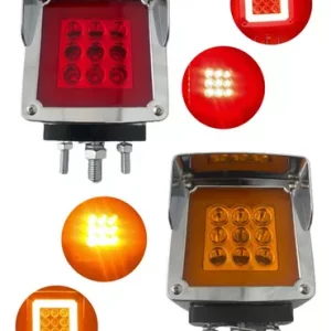 Plafón Visor Dual Led/glo Con Capucha Cromada