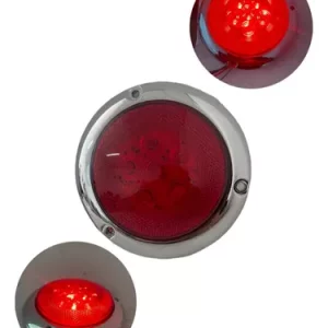 Plafón Redondo De 12 Leds Color: Rojo 12-24v