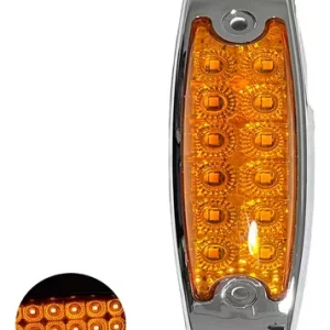 Plafon De 12 Leds Tipo Perter Ambar Fijo Y Estrobo 12/24 V