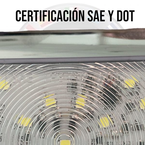 Plafón Ovalado De 54 Leds Para Camión 12/24v Con Base Cromo - Image 3