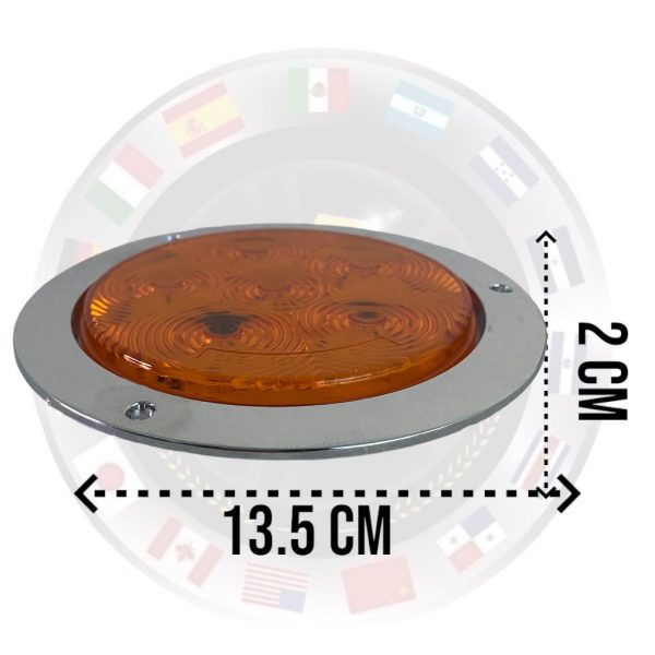Plafón De 12 Leds Para Camión 12/24v Con Base Cromada - Image 5