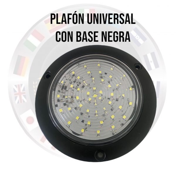 Plafón De 48 Leds Para Camión 12/24v Con Base Negra - Image 2