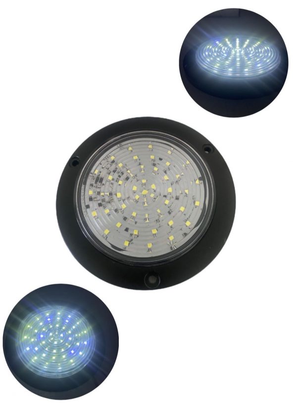 Plafón De 48 Leds Para Camión 12/24v Con Base Negra