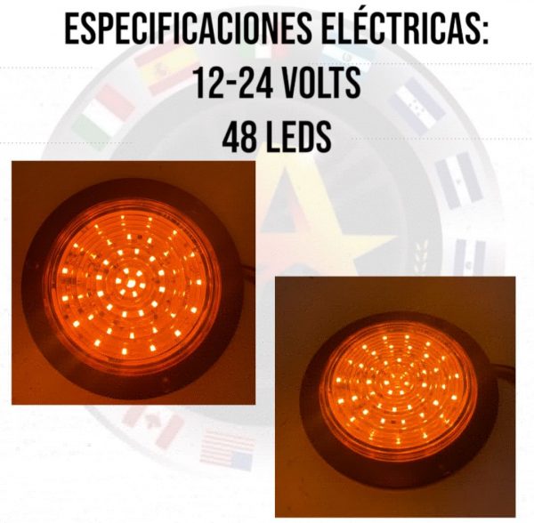 Plafón De 48 Leds Para Camión 12/24v Con Base Negra - Image 4