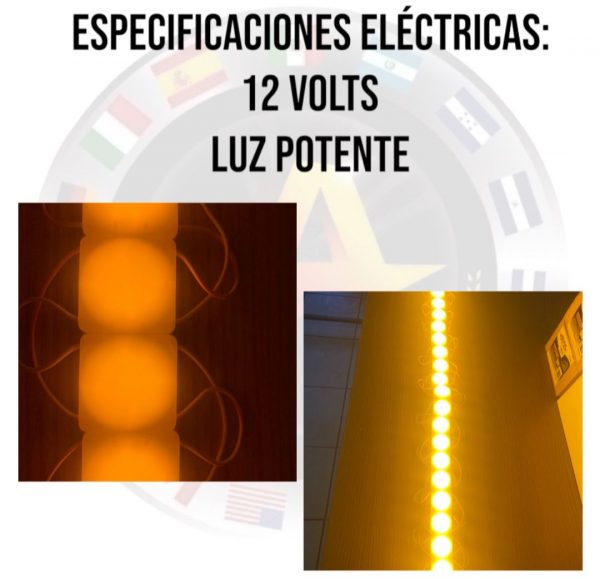 Plafon Tipo Modulos De Led Cob Burbuja 4036 20 Piezas Ambar - Image 4