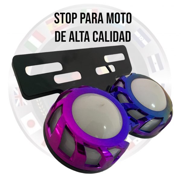 Stop Para Motos Con Luz Roja Y Rgb - Image 2