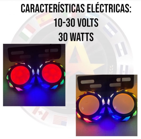 Stop Para Motos Con Luz Roja Y Rgb - Image 4