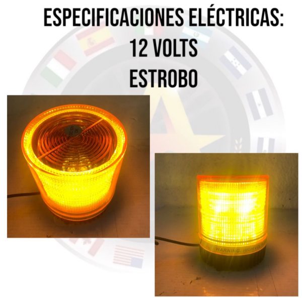Torreta De 26 Leds Con Base Magnetica 12v Ambar - Image 5