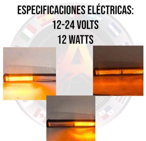 Barra Led De 2 Módulos 12-24v Ambar - Image 3