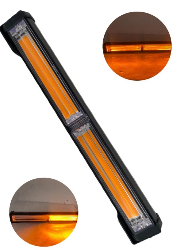 Barra Led De 2 Módulos 12-24v Ambar