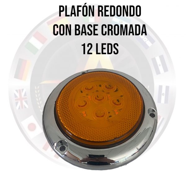 Plafón Redondo De 12 Leds Color: Ámbar 12-24v - Image 2