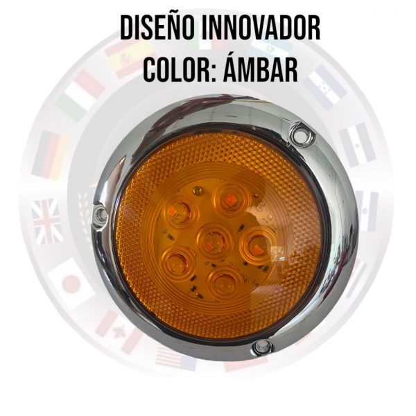 Plafón Redondo De 12 Leds Color: Ámbar 12-24v - Image 3