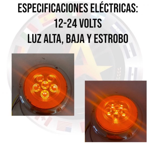 Plafón Redondo De 12 Leds Color: Ámbar 12-24v - Image 4