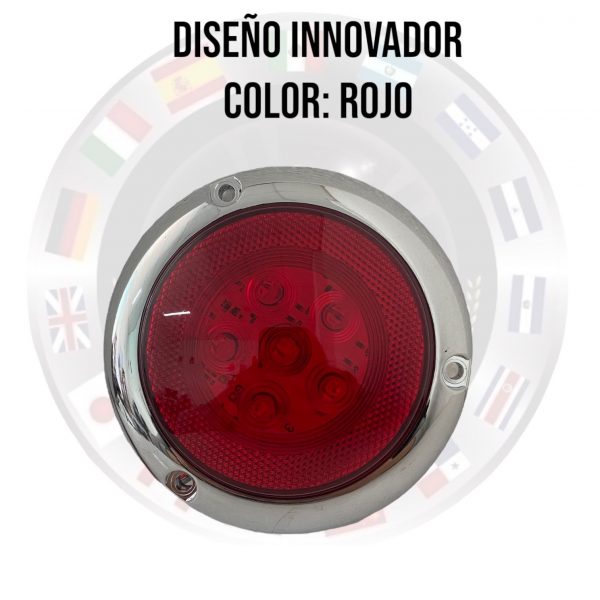 Plafón Redondo De 12 Leds Color: Rojo 12-24v - Image 3