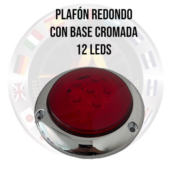 Plafón Redondo De 12 Leds Color: Rojo 12-24v - Image 2