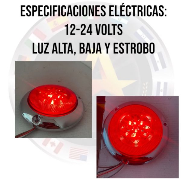 Plafón Redondo De 12 Leds Color: Rojo 12-24v - Image 5