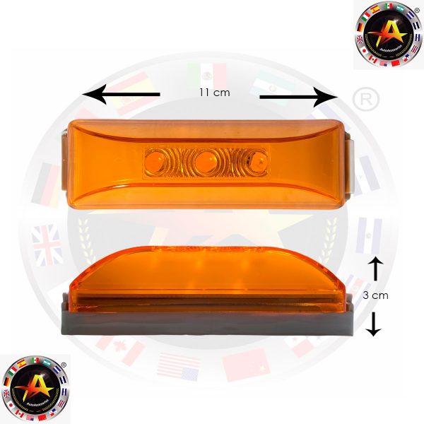 Plafon De Gel Con Estrobo 12-24v Ambar Precio Par - Image 3