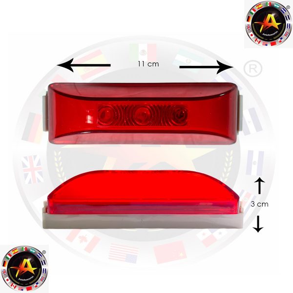 Plafon De Gel Con Estrobo 12-24v Rojo Precio Par - Image 3