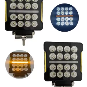 Faros De Leds Premium Sellados Luz Blanca Cuartos Ambar