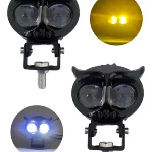 Faro De Led Antiniebla Con Doble Lupa Ámbar/blanco 2 Piezas