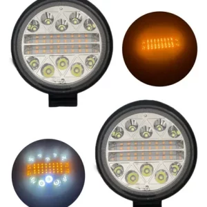 Faro Redondo De Led Alta Intensidad 12-24v Amb/blc 2piezas
