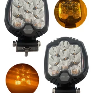 Faro Redondo Con Luz Central Y Direccional Ambar 12-24v