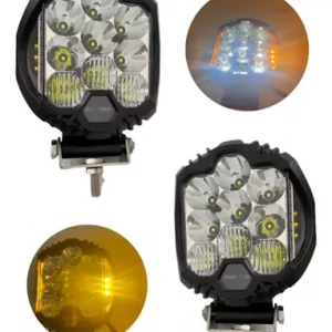 Faro Redondo Con Luz Central Y Direccional Amb/bl 12-24v