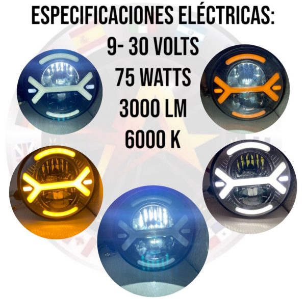 Faro Unidad Redondo De Led Con Gel 9-30v - Image 3