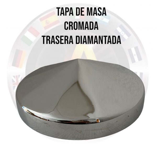 Tapa De Masa Cromada Trasera Diamantada - Image 2