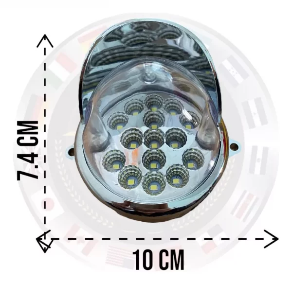 Plafón Universal De Led Con Visera Cromada 12/24 V - Image 3