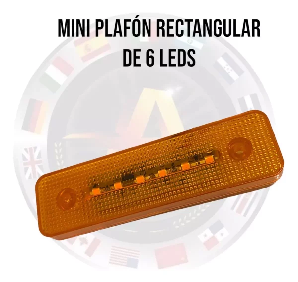 Plafón Rectangular Mini Color Ambar 12v - Image 3