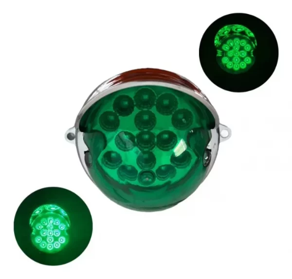 Plafón Universal De Led Con Visera Cromada 12/24 V