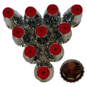 Capuchón De Presión Unemon Punta Reflejante Rojo 10pz