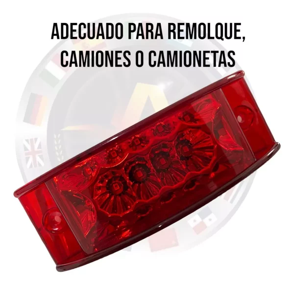 Plafón Rectangular De 16 Leds 12-24 V Rojo - Image 4