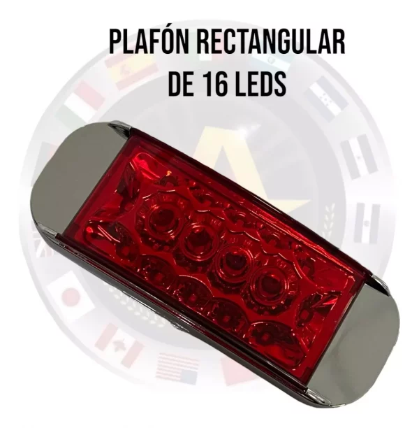 Plafón Rectangular Con Bisel Cromado De 16 Leds 12-24 V - Image 2