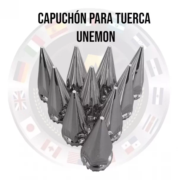 Tapa Delantera Y 10 Capuchones Para Tuerca Unemon - Image 3