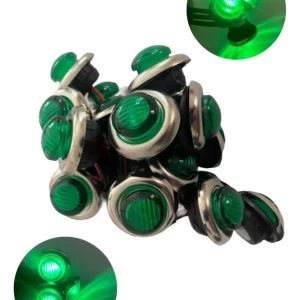 Plafón Ojo De Aguila 3/4 Bisel Cromado Verde 20 Pzs