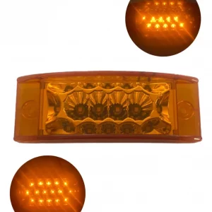 Plafón Rectangular De 16 Leds 12-24 V Ambar