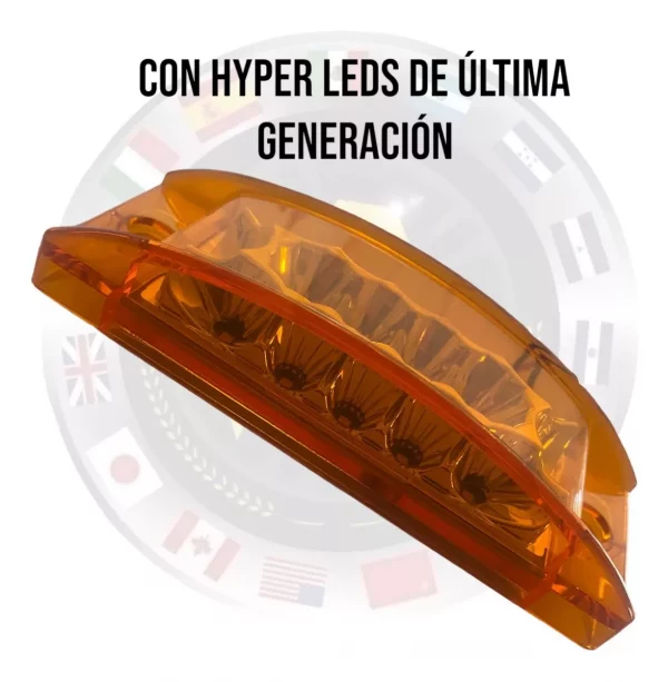 Plafón Rectangular De 16 Leds 12-24 V Ambar - Image 4