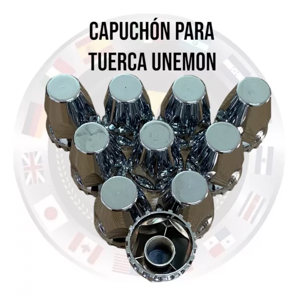 Tapa Delantera Y 10 Capuchones Para Tuerca Unemon - Image 3