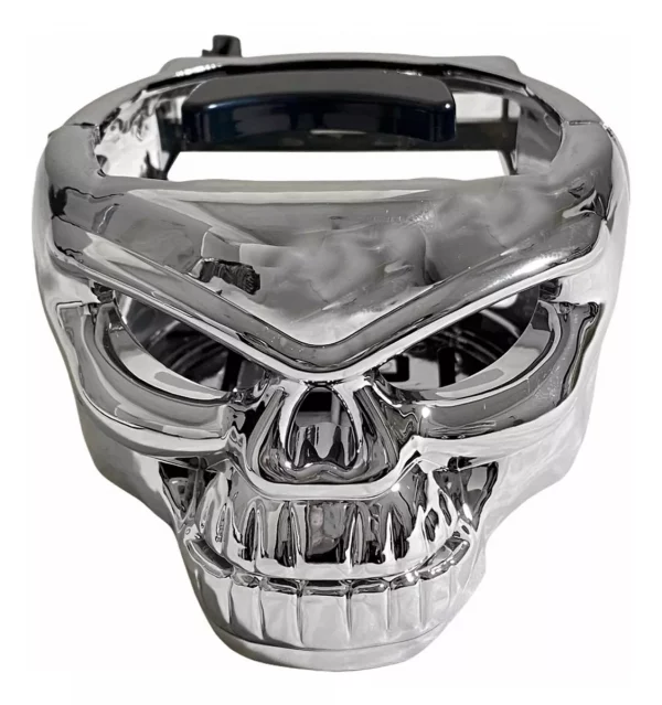 Porta Vaso De Calavera Cromado - Image 2