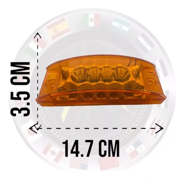 Plafón Rectangular De 16 Leds 12-24 V Ambar - Image 6