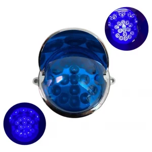 Plafón Universal De Led Con Visera Cromada 12/24 V