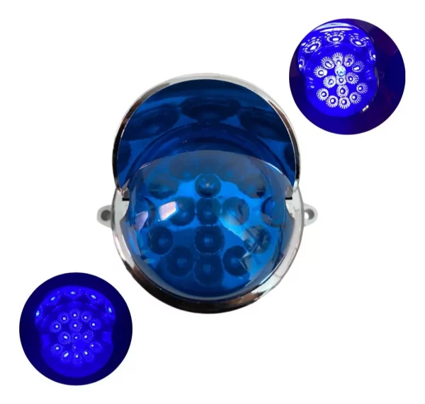 Plafón Universal De Led Con Visera Cromada 12/24 V