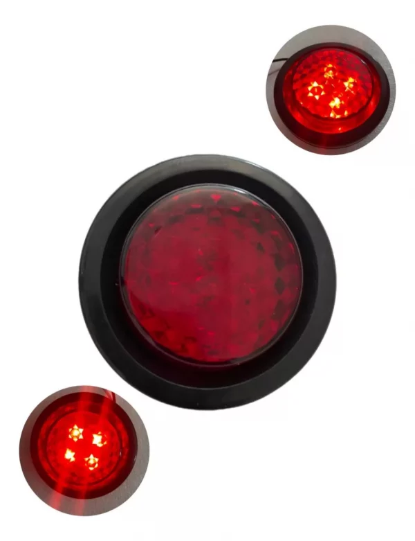 Plafón Redondo 2 Pulgadas Led Rojo