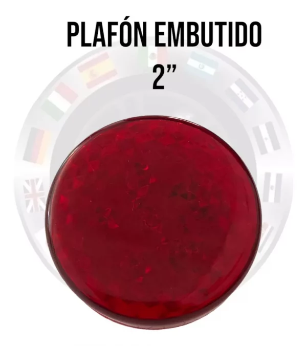 Plafón Redondo 2 Pulgadas Led Rojo - Image 2